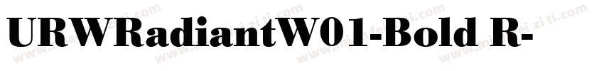 URWRadiantW01-Bold R字体转换